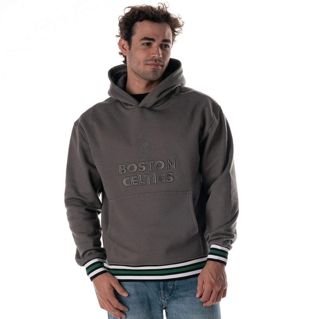 Boston Celtics The Wild Collective Unisex Custom Rib Tonal Premium Hoodie - Charcoal cheap