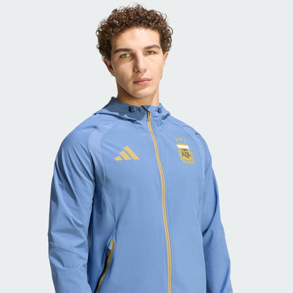 Argentina National Team FIFA x World Cup Tiro Travel Raglan Full-Zip Windbreaker Hoodie - Blue | Adidas outlet