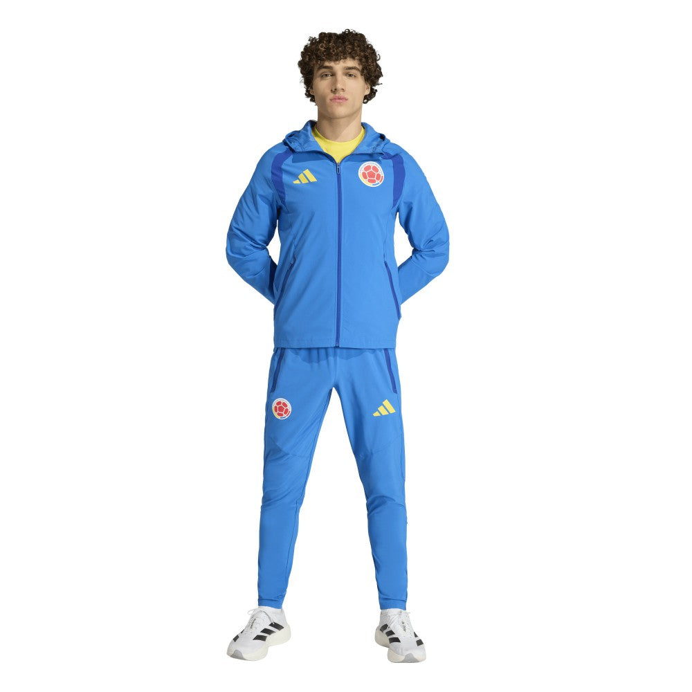 Colombia National Team FIFA x World Cup 2026 Tiro Travel Raglan Full-Zip Windbreaker Hoodie - Blue | Adidas cheap