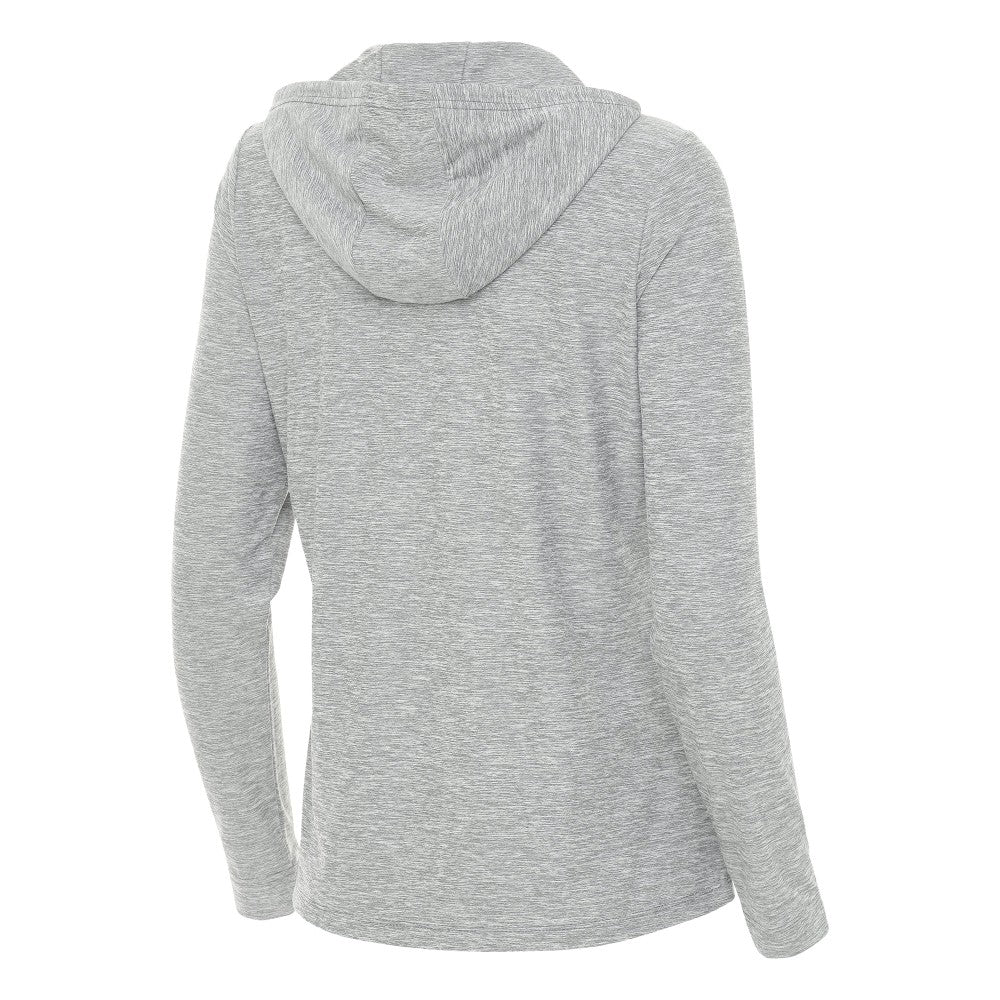 New York Mets Antigua Women's Daybreak Quarter-Zip Hoodie - Heather Gray