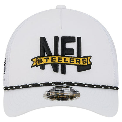 Pittsburgh Steelers New Era NFL 9FORTY A-Frame M-Crown Adjustable Trucker Hat - White online