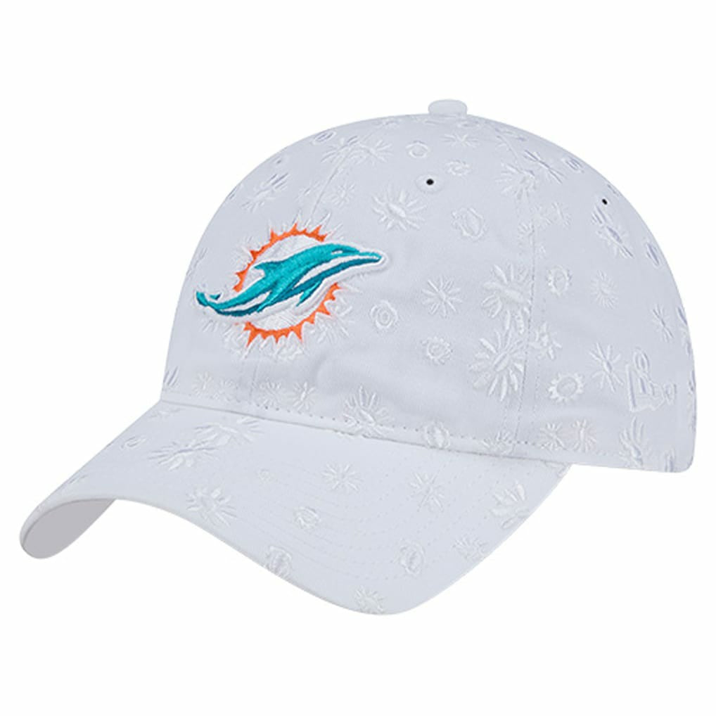 Miami Dolphins New Era Women's Floral 9TWENTY Adjustable Hat - White discount