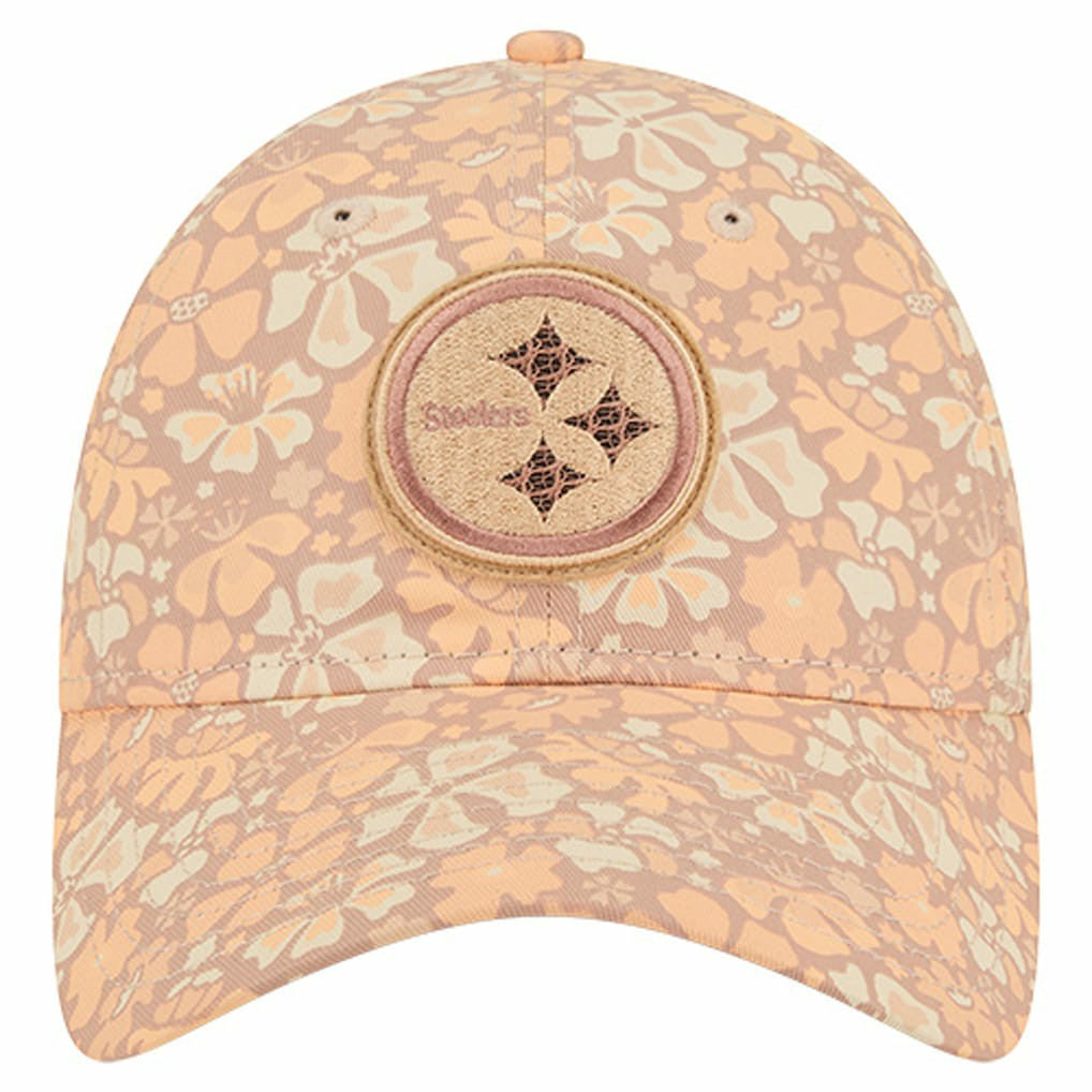Pittsburgh Steelers New Era Women's Floral 9TWENTY Adjustable Hat - Tan outlet