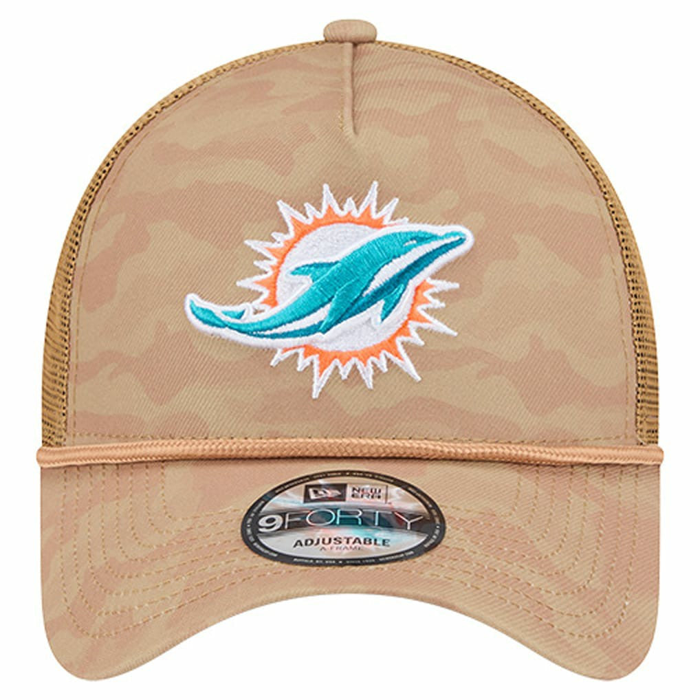 Miami Dolphins New Era Wheat Camo 9FORTY Adjustable Hat - Tan online