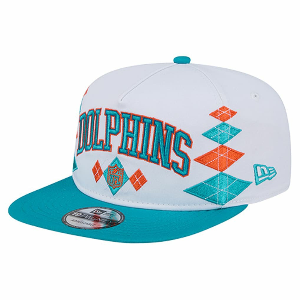 Miami Dolphins New Era Argyle 19TWENTY Adjustable Hat - White discount