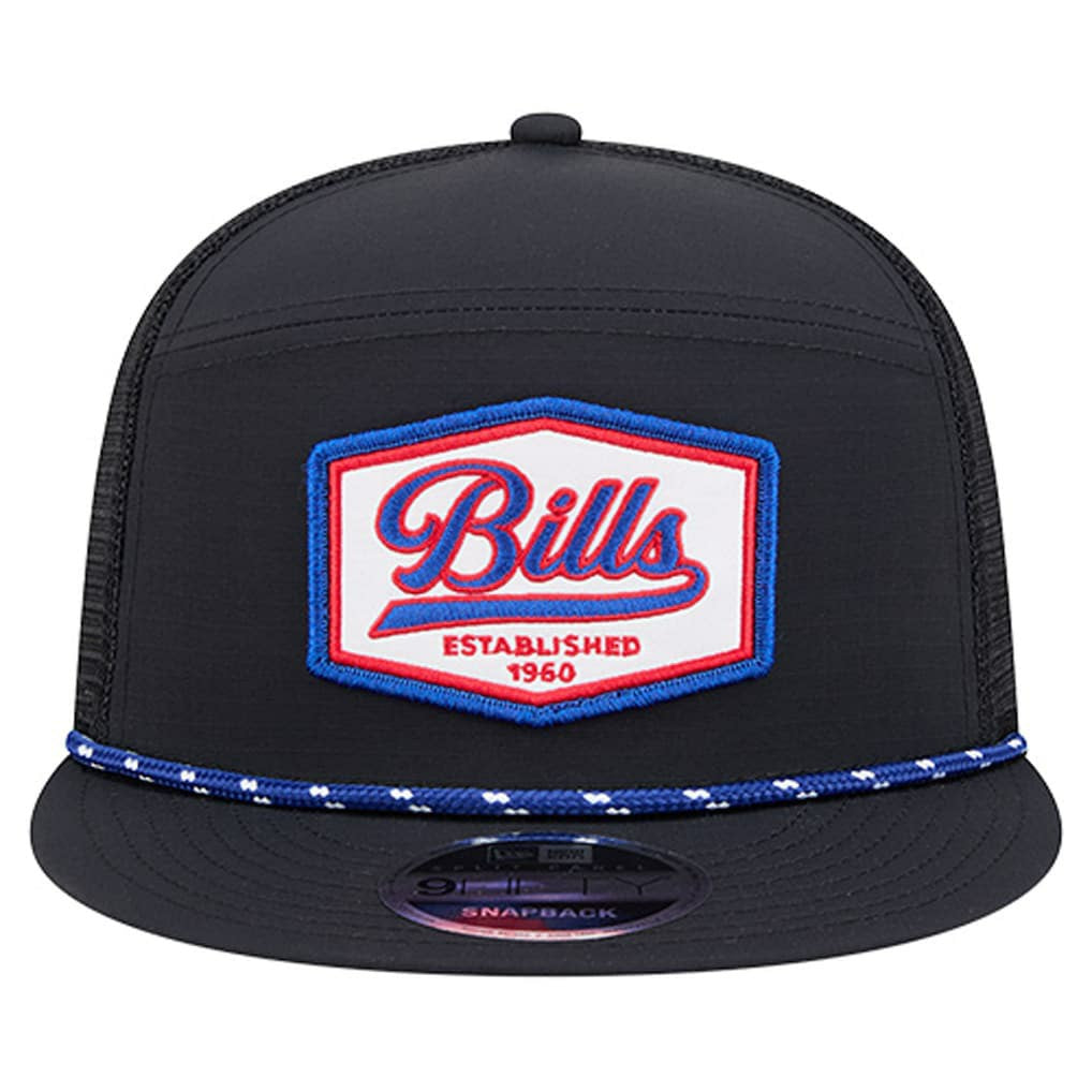 Buffalo Bills New Era Ripstop Patch 9FIFTY Split Panel Snapback Hat - Black for sale