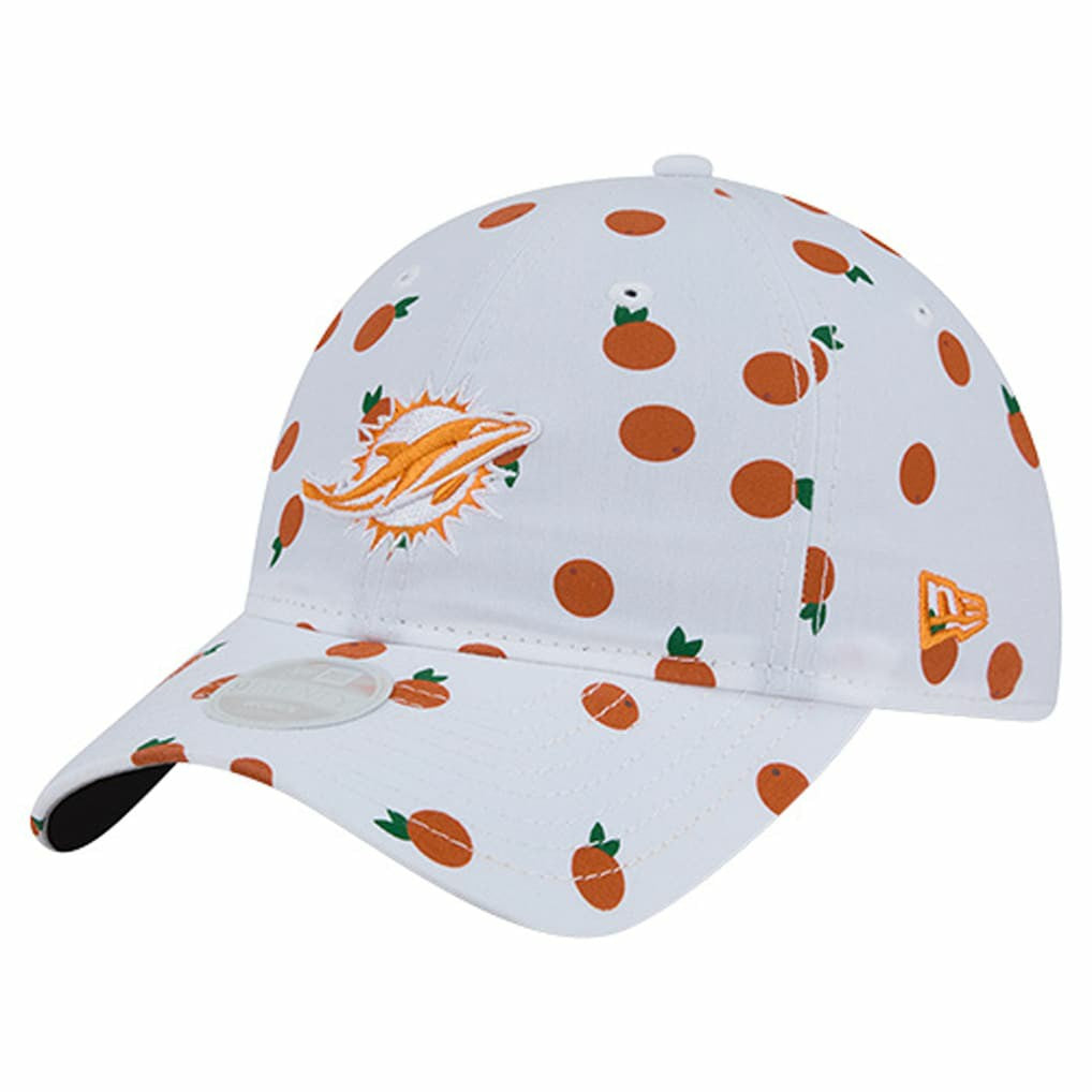Miami Dolphins New Era Women's Fruit Pattern 9TWENTY Adjustable Hat - White online