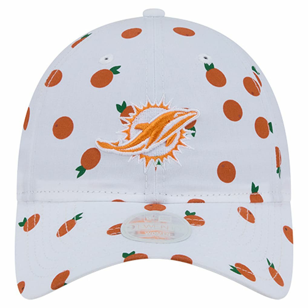 Miami Dolphins New Era Women's Fruit Pattern 9TWENTY Adjustable Hat - White online