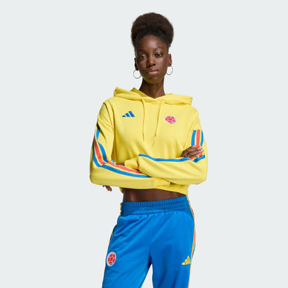 Colombia National Team Women's FIFA x World Cup Alphaskin Cropped Hoodie - Yellow | Adidas outlet