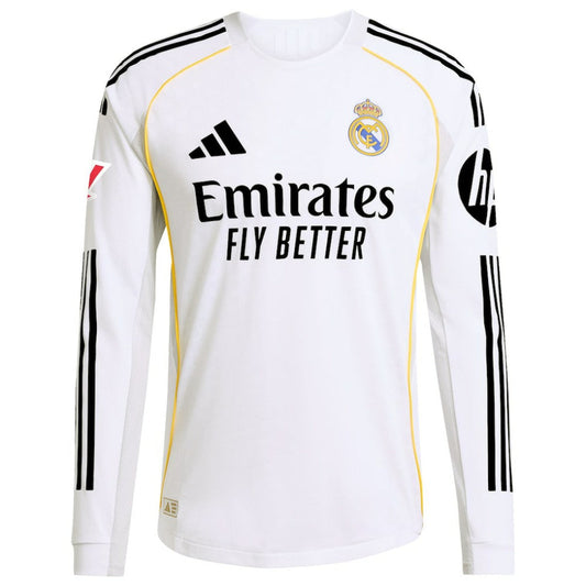 Jude Bellingham Real Madrid 2025/26 Home Long Sleeve Jersey - White | Adidas shop
