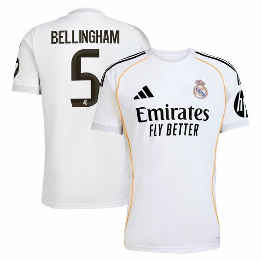 Jude Bellingham Real Madrid 2025/26 Home Replica Jersey - White | Adidas shop