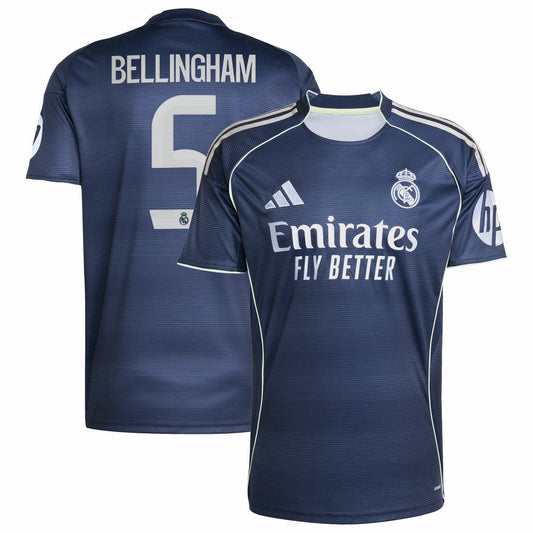 Jude Bellingham Real Madrid 2025/26 Away Replica Player Jersey - Blue | Adidas outlet