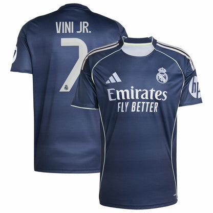 Vini Jr. Real Madrid 2025/26 Away Replica Player Jersey - Blue | Adidas for sale
