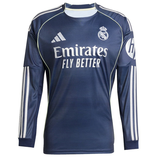 Jude Bellingham Real Madrid 2025/26 Away Long Sleeve Replica Jersey - Blue shop