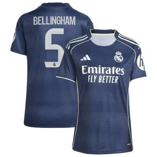 Jude Bellingham Real Madrid Women's 2025/26 Away Replica Player Jersey - Blue | Adidas outlet