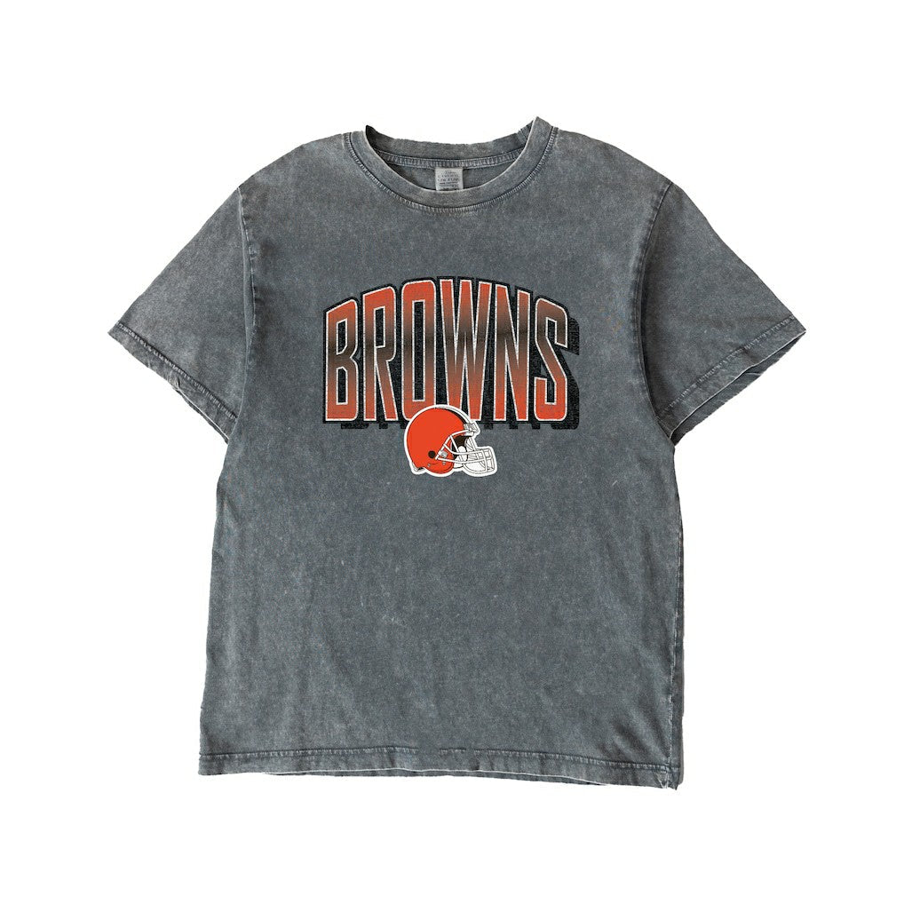 Cleveland Browns Gameday Couture Women's Peak Performance Oversized Snow Wash T-Shirt - Gray sale