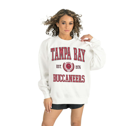 Tampa Bay Buccaneers Gameday Couture Women's Timeless Triumph Premium Fleece Pullover Sweatshirt - White on sale