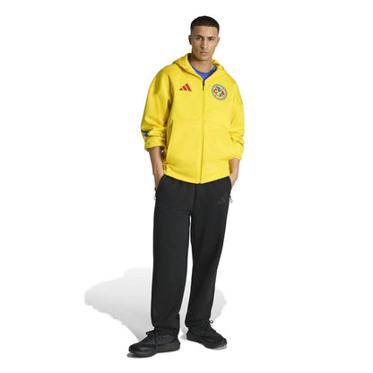 Club America 2025/26 Club Anthem Full-Zip Hooded Jacket - Yellow | Adidas on sale