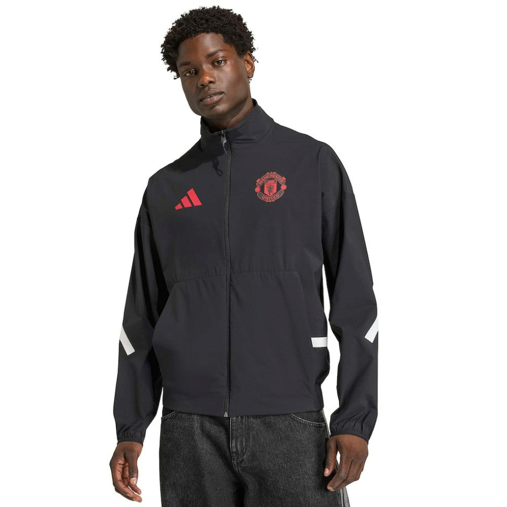 Manchester United 2025/26 Club Anthem Full-Zip Jacket - Black | Adidas on sale