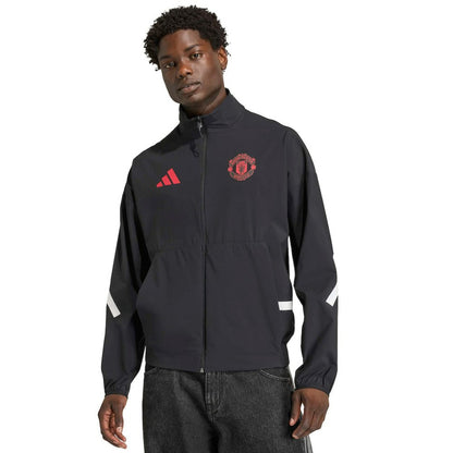 Manchester United 2025/26 Club Anthem Full-Zip Jacket - Black | Adidas on sale