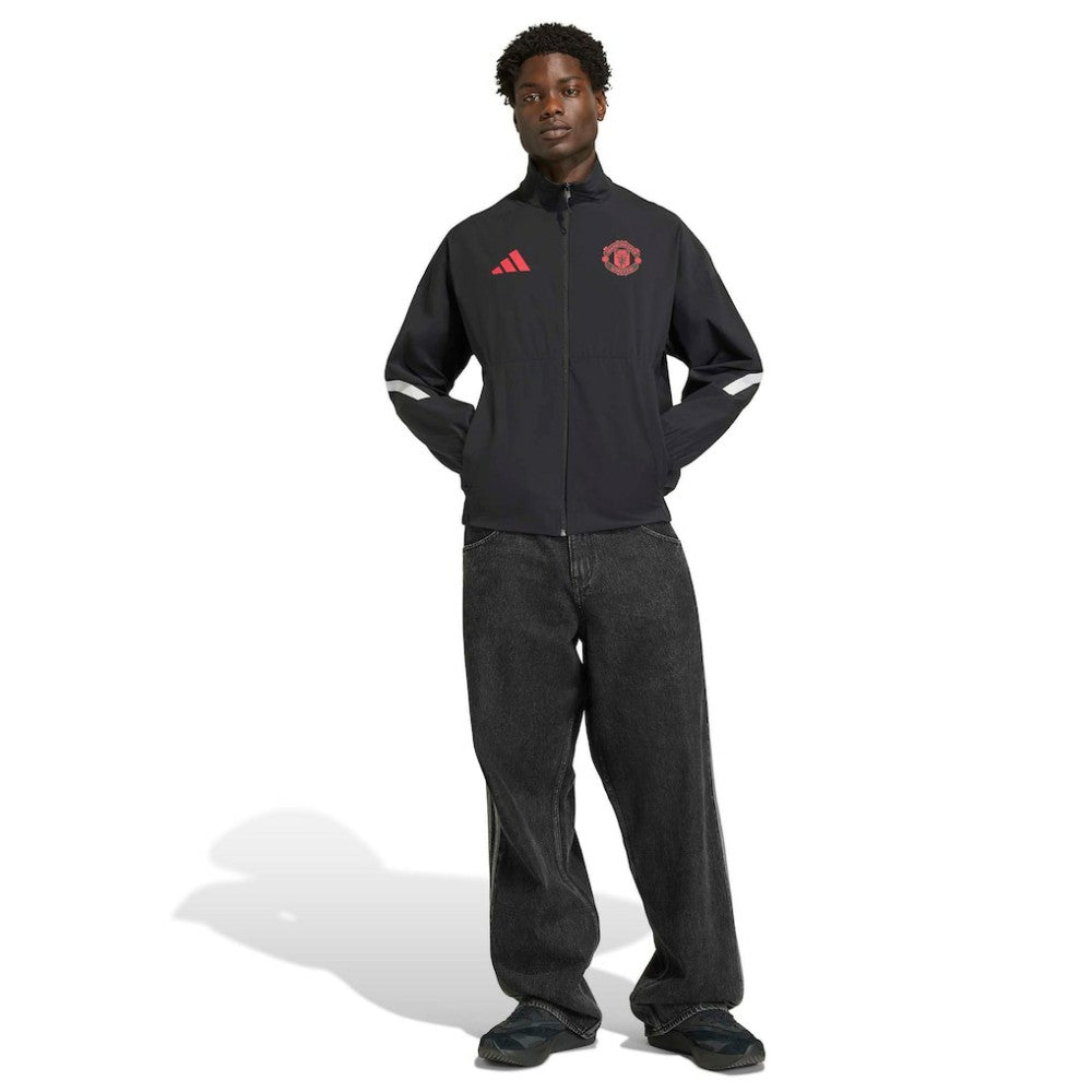 Manchester United 2025/26 Club Anthem Full-Zip Jacket - Black | Adidas on sale