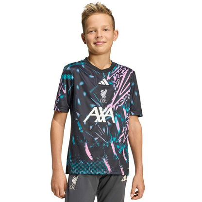 Liverpool Youth 2025/26 Pre-Match Training Jersey - Black | Adidas on sale