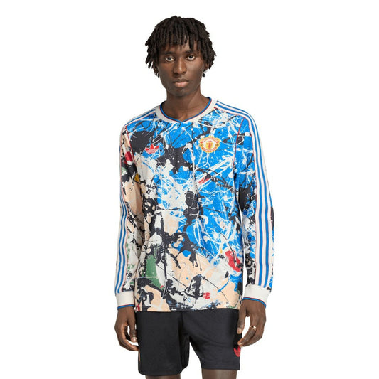 Manchester United X Stone Roses Long Sleeve Replica Jersey - Blue | Adidas online