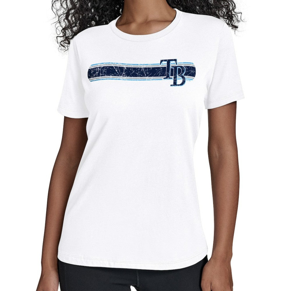 Tampa Bay Rays Starter Women's Team Stripe T-Shirt - White