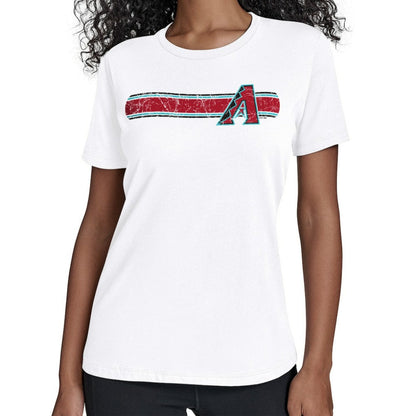 Arizona Diamondbacks Starter Women's Team Stripe T-Shirt - White