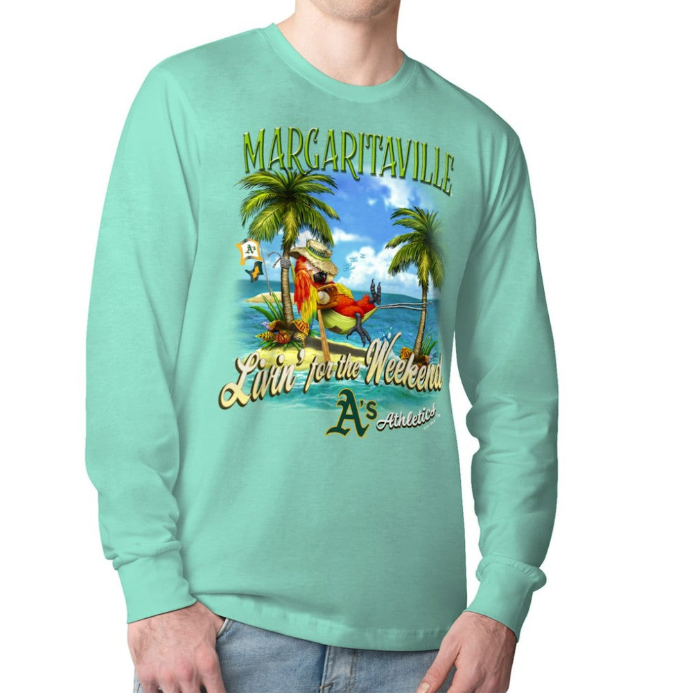 Athletics Margaritaville Livin' for the Weekend Long Sleeve T-Shirt - Mint