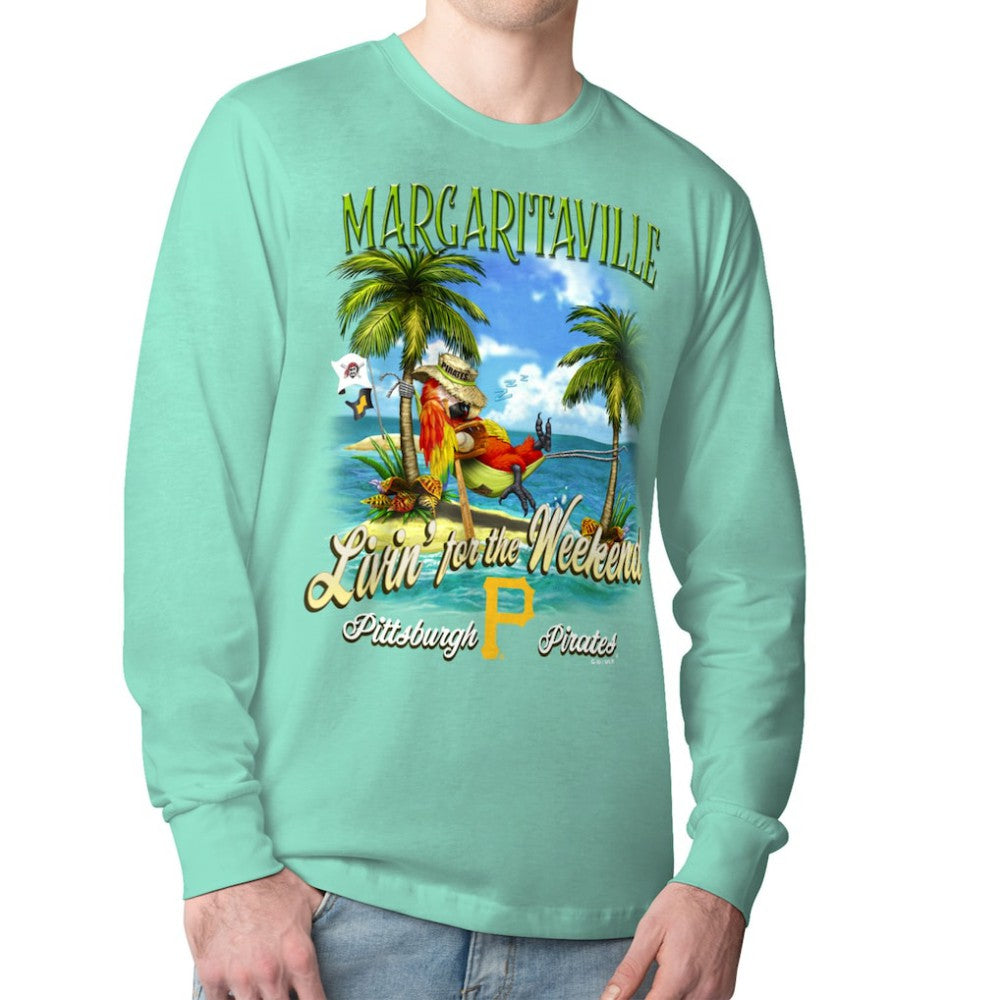 Pittsburgh Pirates Margaritaville Livin' for the Weekend Long Sleeve T-Shirt - Mint