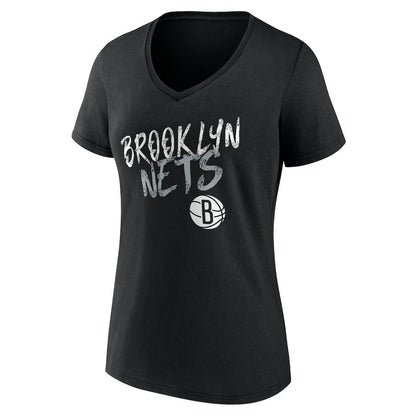 Brooklyn Nets Women's Hustle Custom V-Neck T-Shirt - Black sale