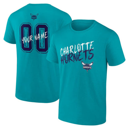 Charlotte Hornets Hustle Custom T-Shirt - Teal for sale