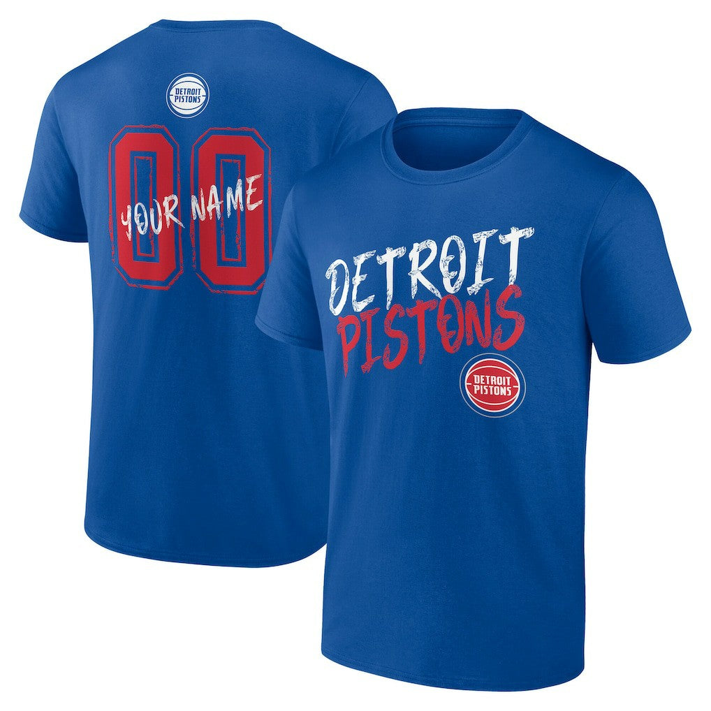 Detroit Pistons Hustle Custom T-Shirt sale - Blue online