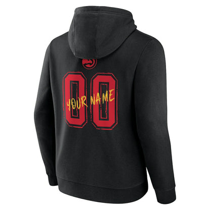 Atlanta Hawks Hustle Custom Pullover Hoodie - Black outlet