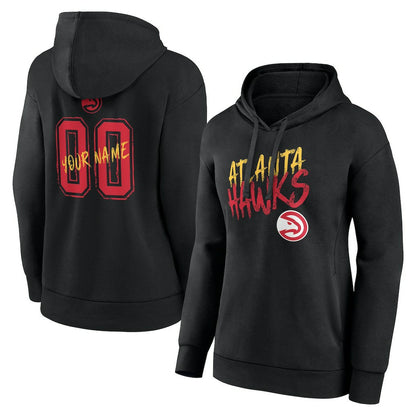 Atlanta Hawks Women's Hustle Custom Pullover Hoodie - Black on sale
