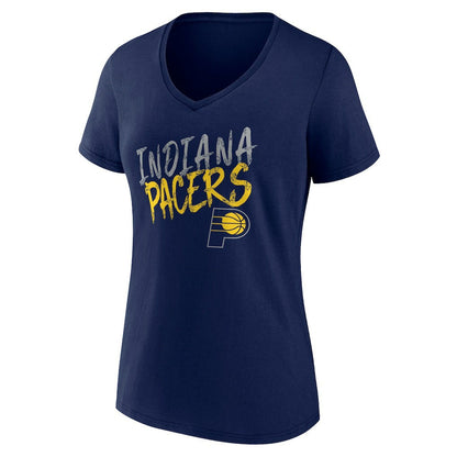 Indiana Pacers Women's Hustle Custom V-Neck T-Shirt - Navy shop