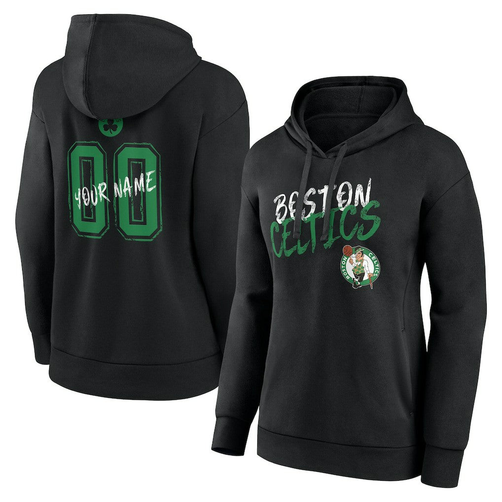 Boston Celtics Women's Hustle Custom Pullover Hoodie - Black sale