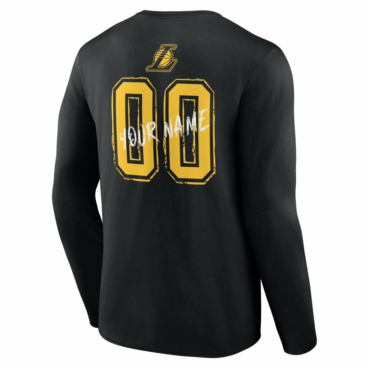 Los Angeles Lakers Hustle Custom Long Sleeve T-Shirt - Black cheap