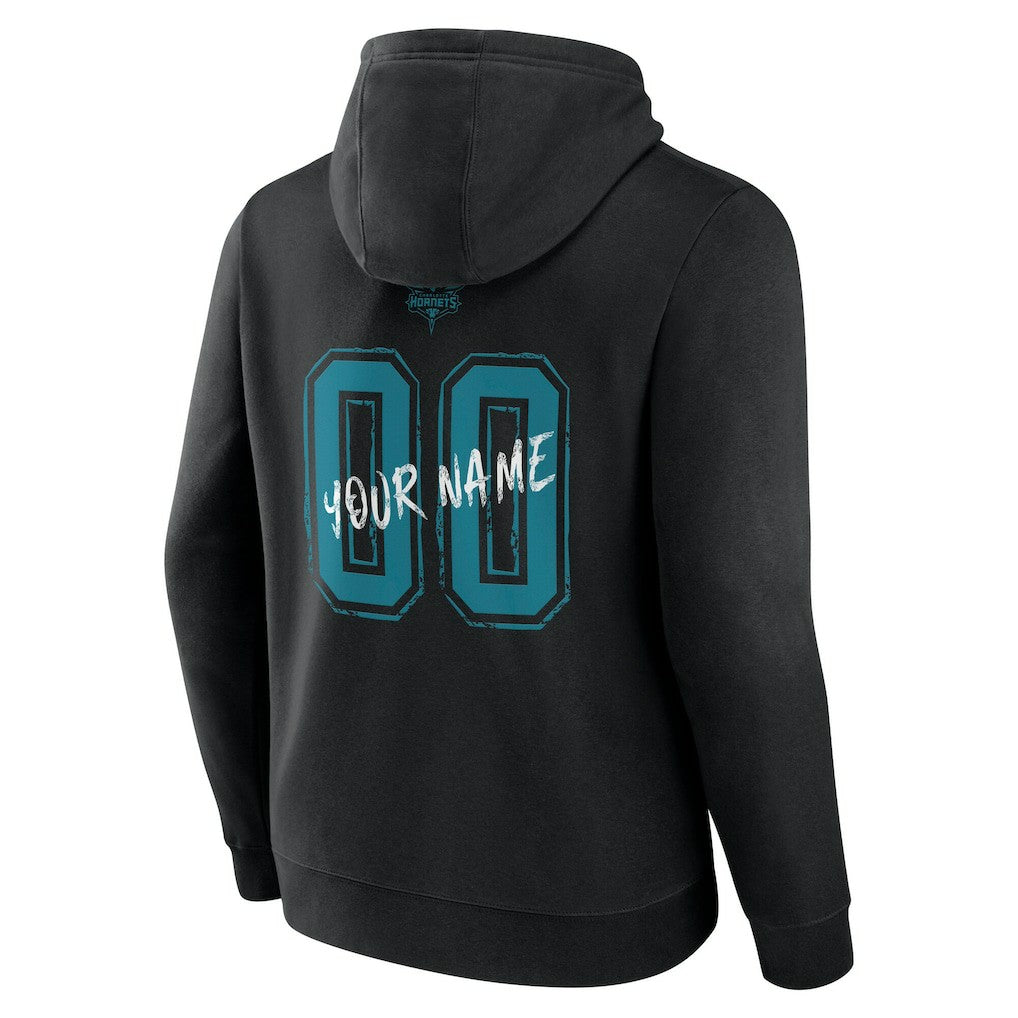 Charlotte Hornets Hustle Custom Pullover Hoodie - Black on sale