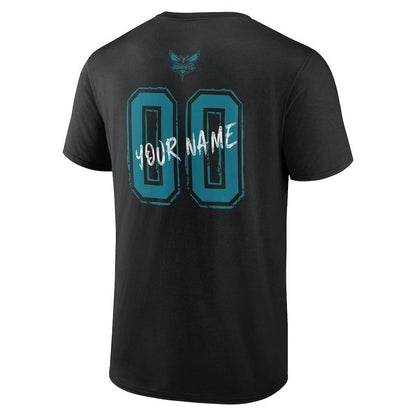 Charlotte Hornets Hustle Custom T-Shirt - Black shop