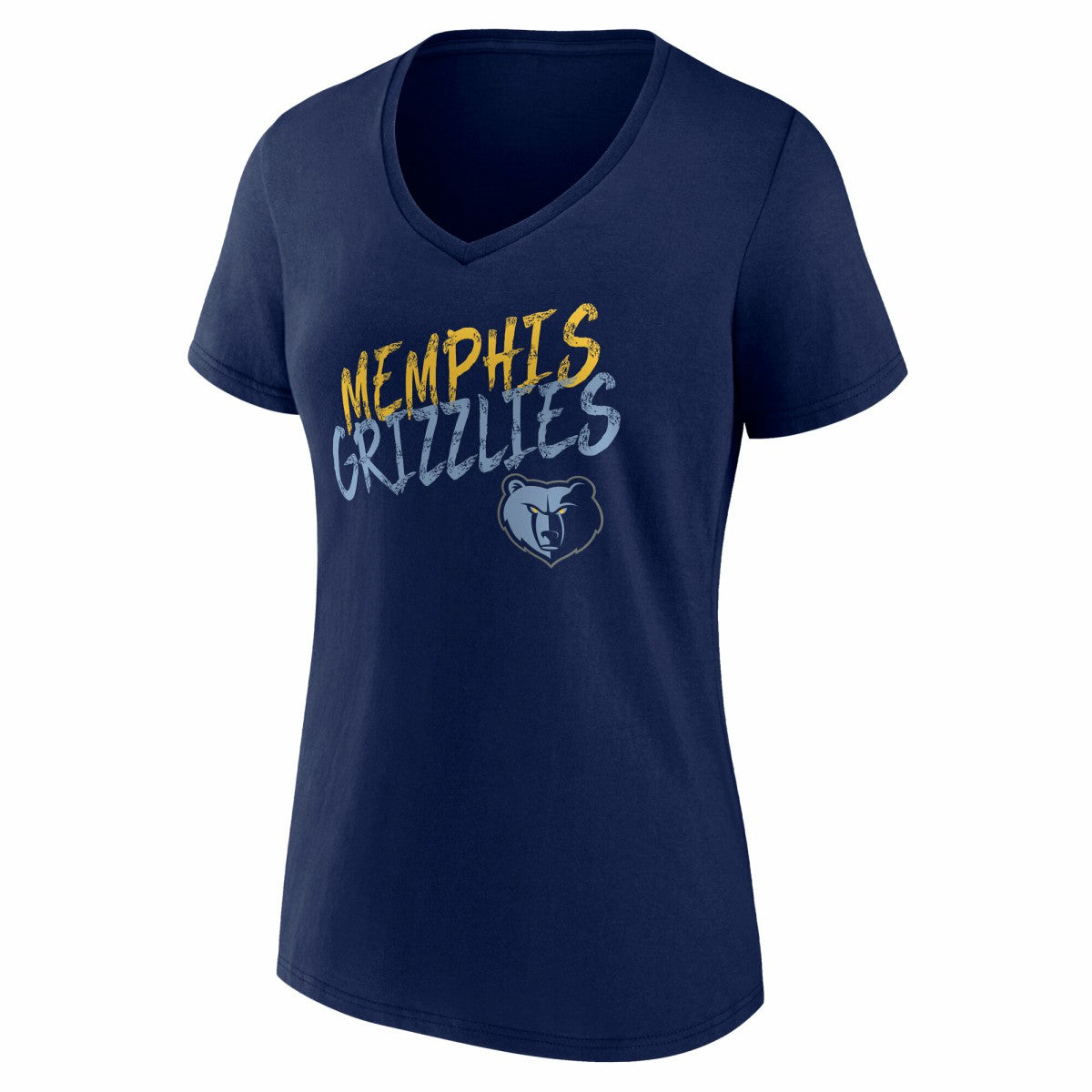 Memphis Grizzlies Women's Hustle Custom V-Neck T-Shirt - Navy sale