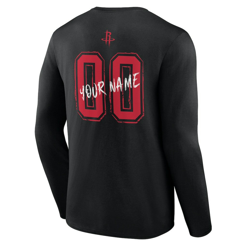 Houston Rockets Hustle Custom Long Sleeve T-Shirt - Black online
