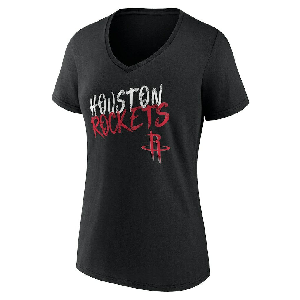 Houston Rockets Women's Hustle Custom V-Neck T-Shirt sale - Black sale