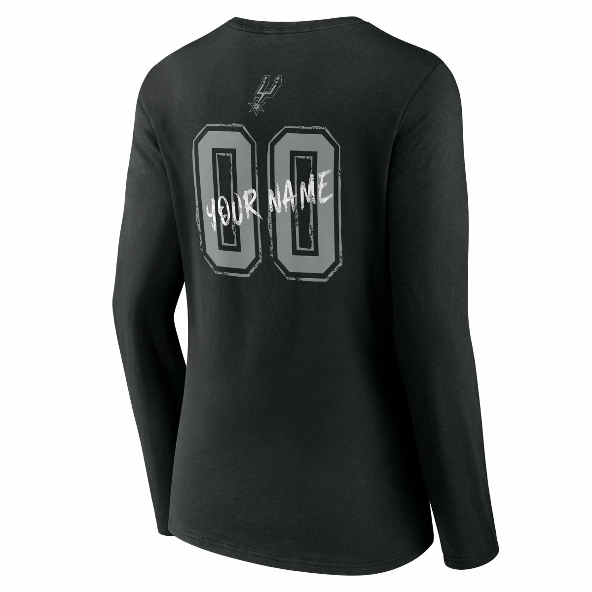 San Antonio Spurs Women's Hustle Custom Long Sleeve V-Neck T-Shirt - Black sale