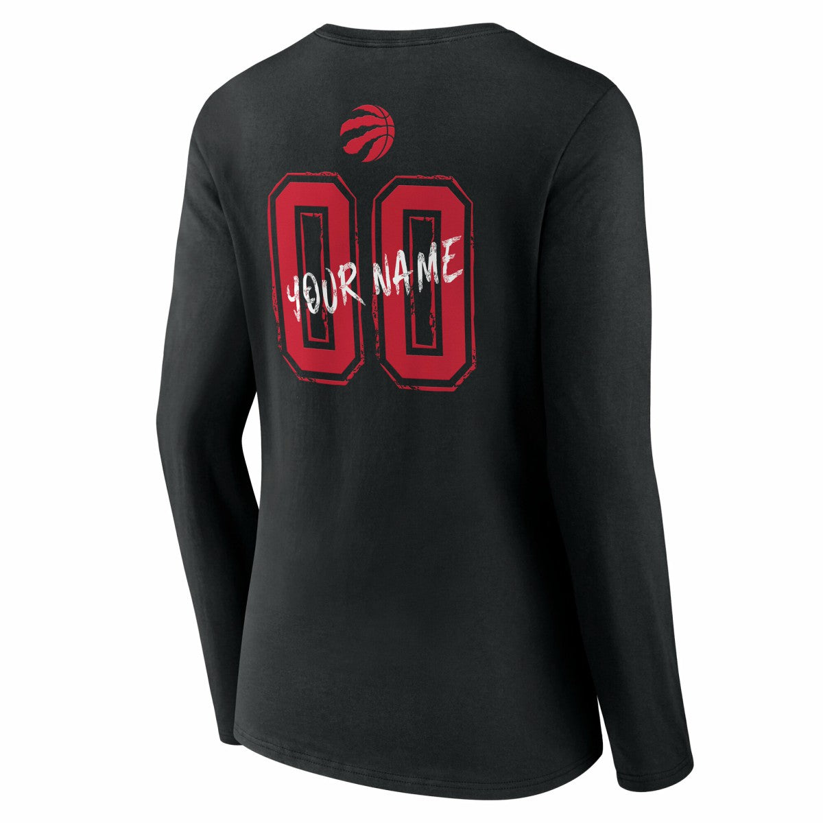 Toronto Raptors Women's Hustle Custom Long Sleeve V-Neck T-Shirt - Black cheap