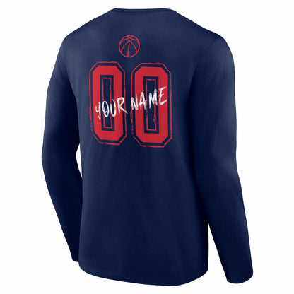 Washington Wizards Hustle Custom Long Sleeve T-Shirt - Navy discount