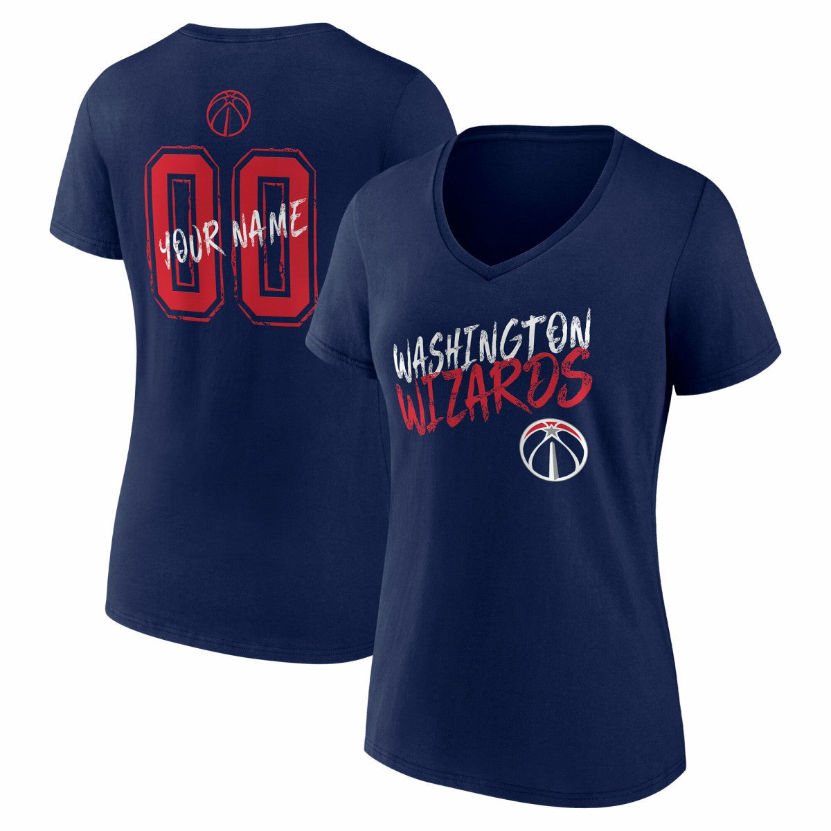 Washington Wizards Women's Hustle Custom V-Neck T-Shirt - Navy outlet