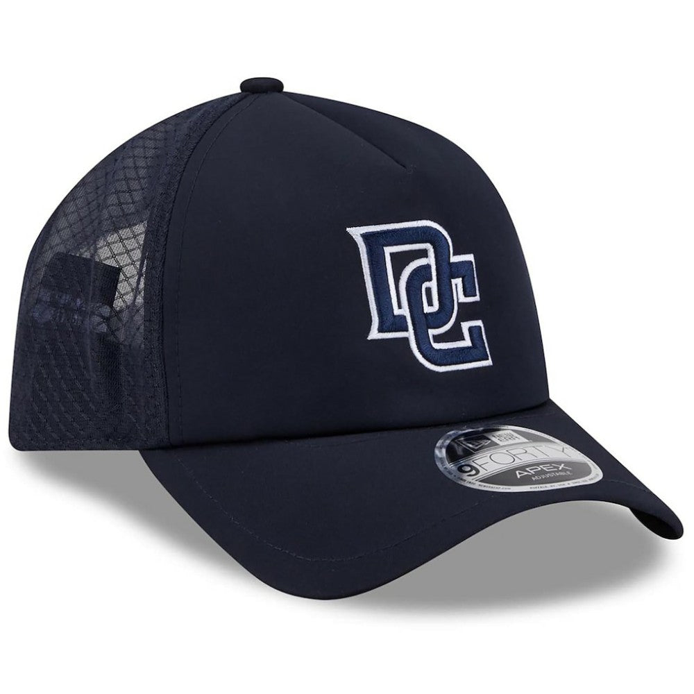 Washington Nationals 2026 Batting Practice Apex 9FORTY Adjustable Trucker Hat - Navy | New Era