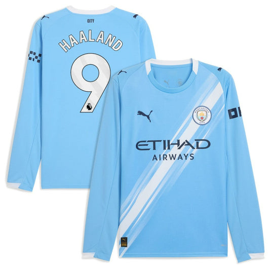 Erling Haaland Manchester City 2025/26 Home Replica Long Sleeve Player Jersey - Sky Blue | Puma outlet
